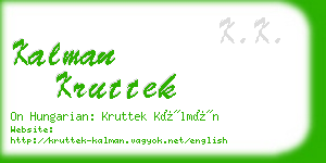 kalman kruttek business card